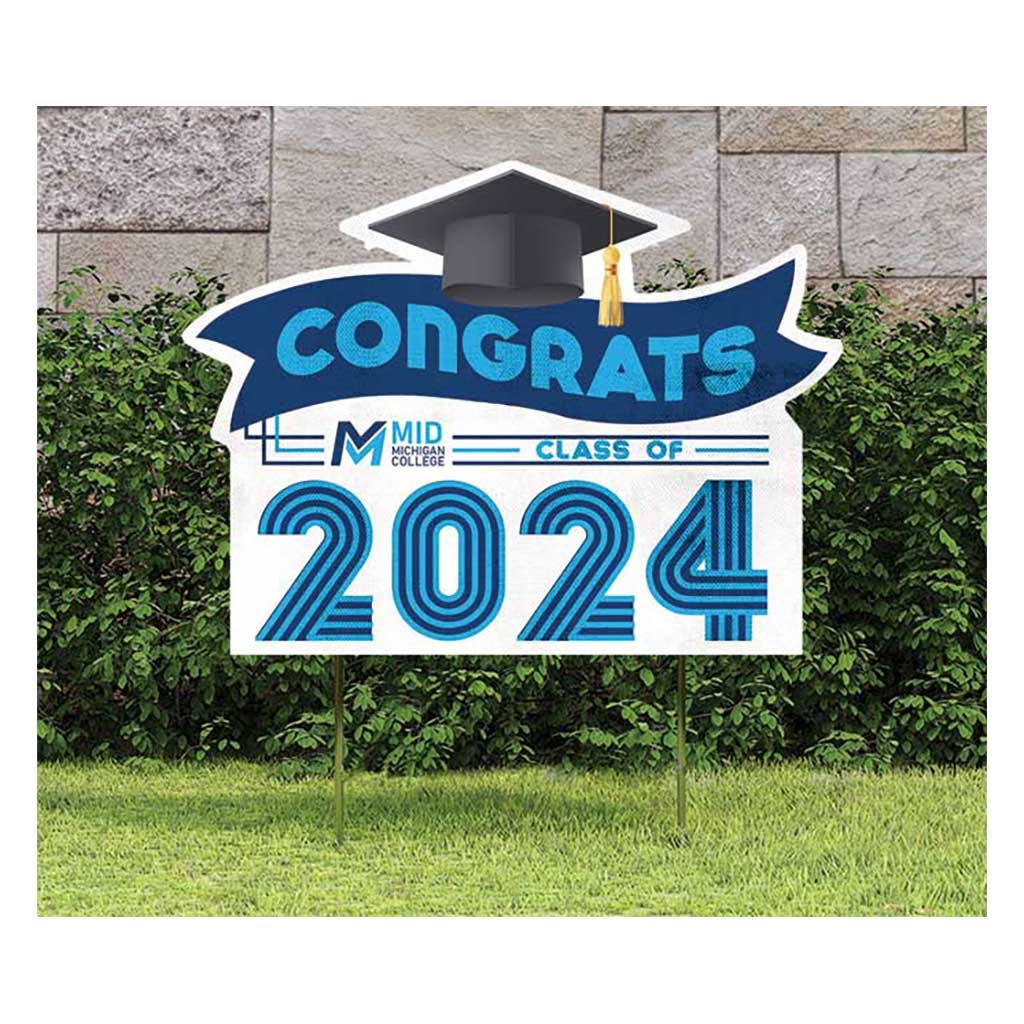 18x24 Congrats Graduation Lawn Sign Mid Michigan College