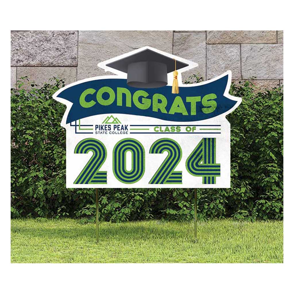 18x24 Congrats Graduation Lawn Sign Pikes Peak Community College Aardvarks