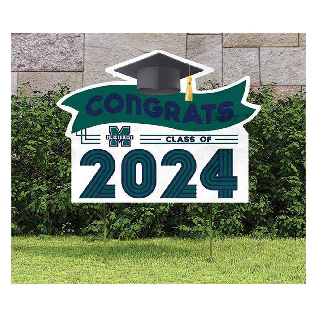 18x24 Congrats Graduation Lawn Sign Mercyhurst University Lakers