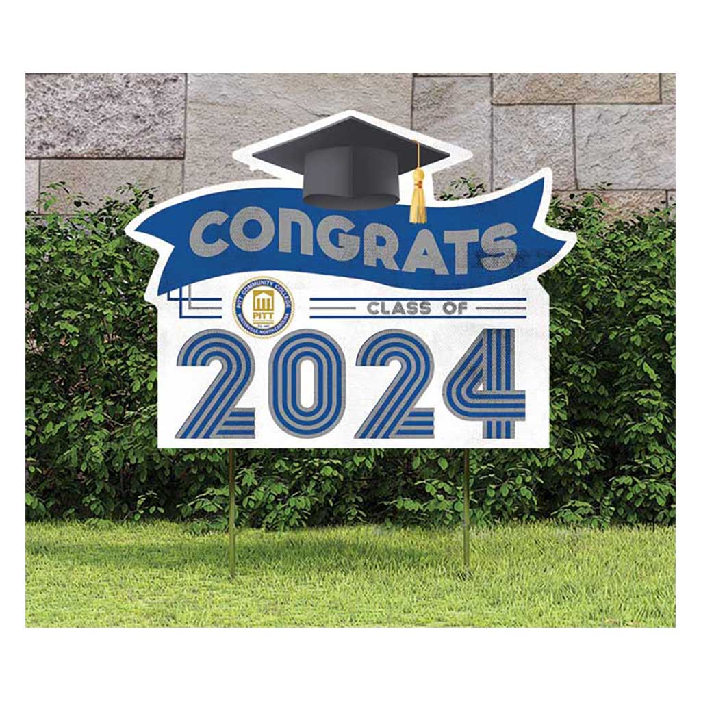 18x24 Congrats Graduation Lawn Sign Pitt Community College Bulldogs