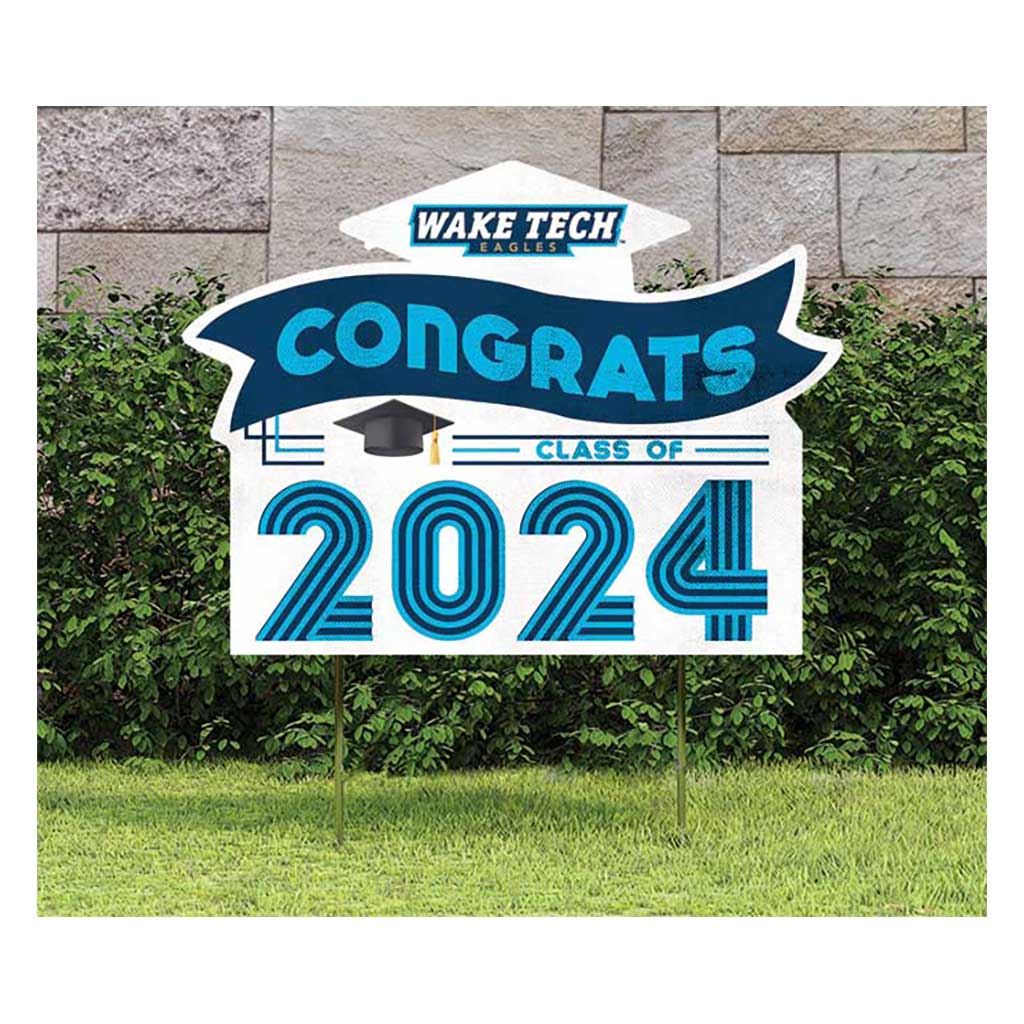 18x24 Congrats Graduation Lawn Sign Wake Tech Eagles