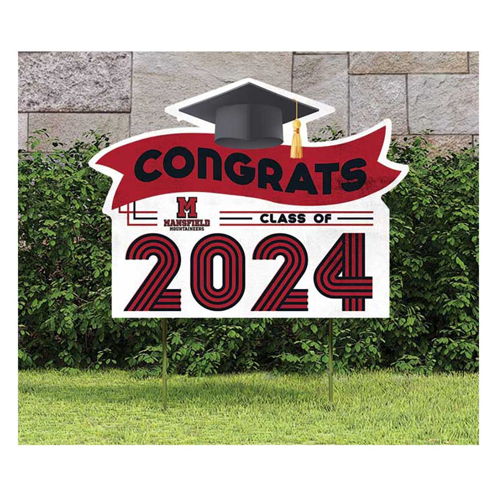 18x24 Congrats Graduation Lawn Sign Mansfield University Mountaineers