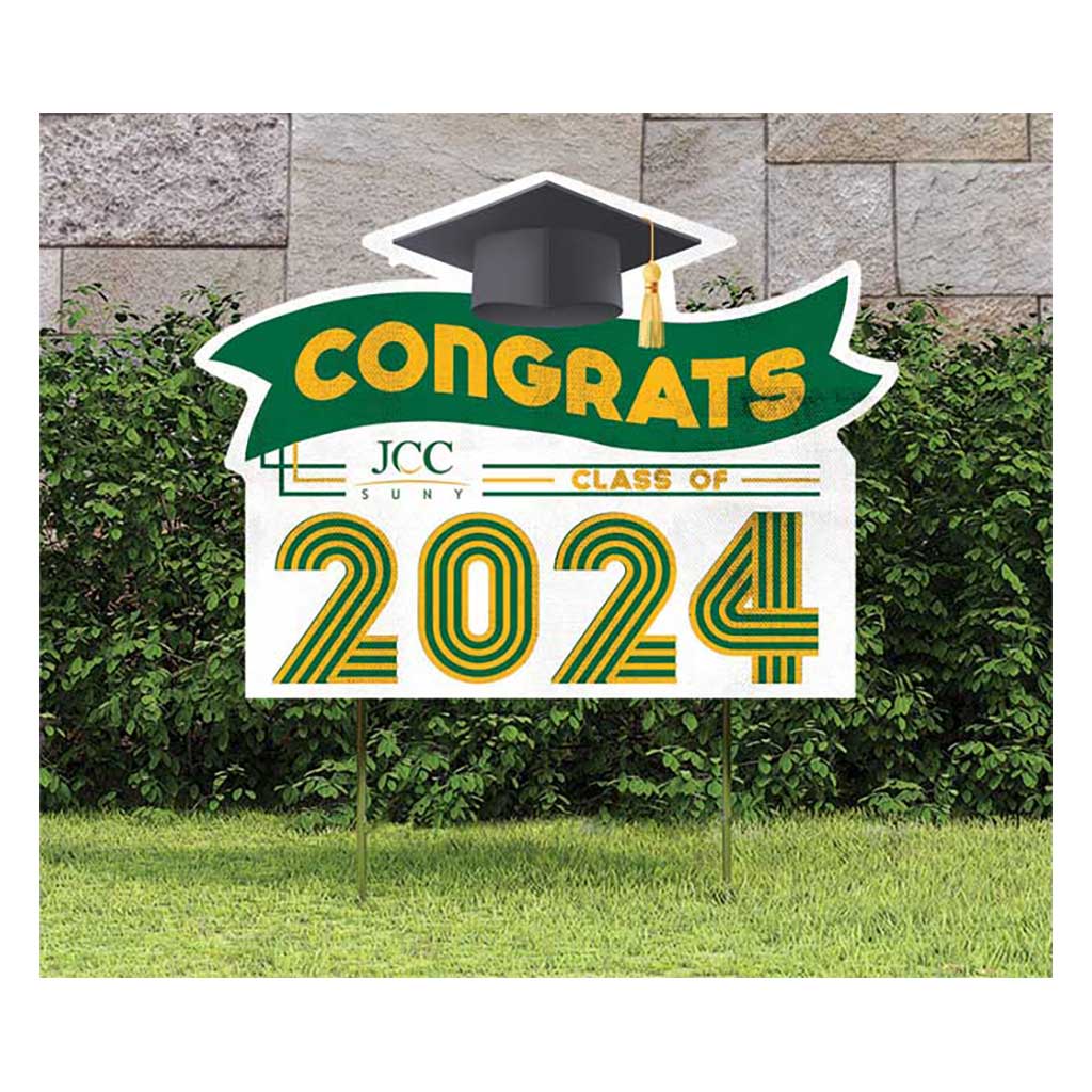 18x24 Congrats Graduation Lawn Sign Jamestown Community College Jayhawks