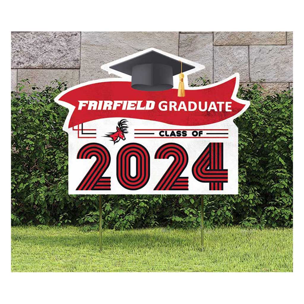 18x24 Congrats Graduation Lawn Sign Fairfield Stags