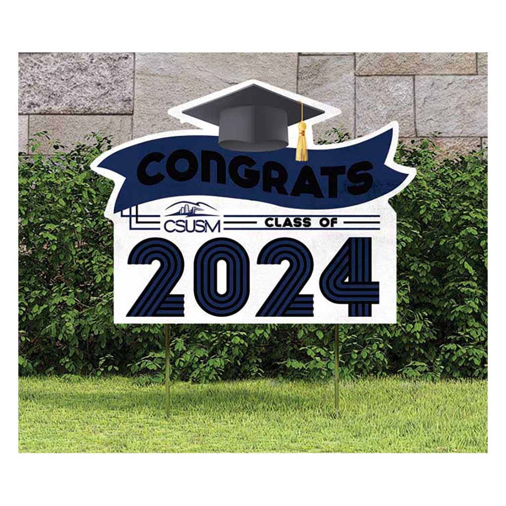 18x24 Congrats Graduation Lawn Sign Cal State San Marcos Cougars