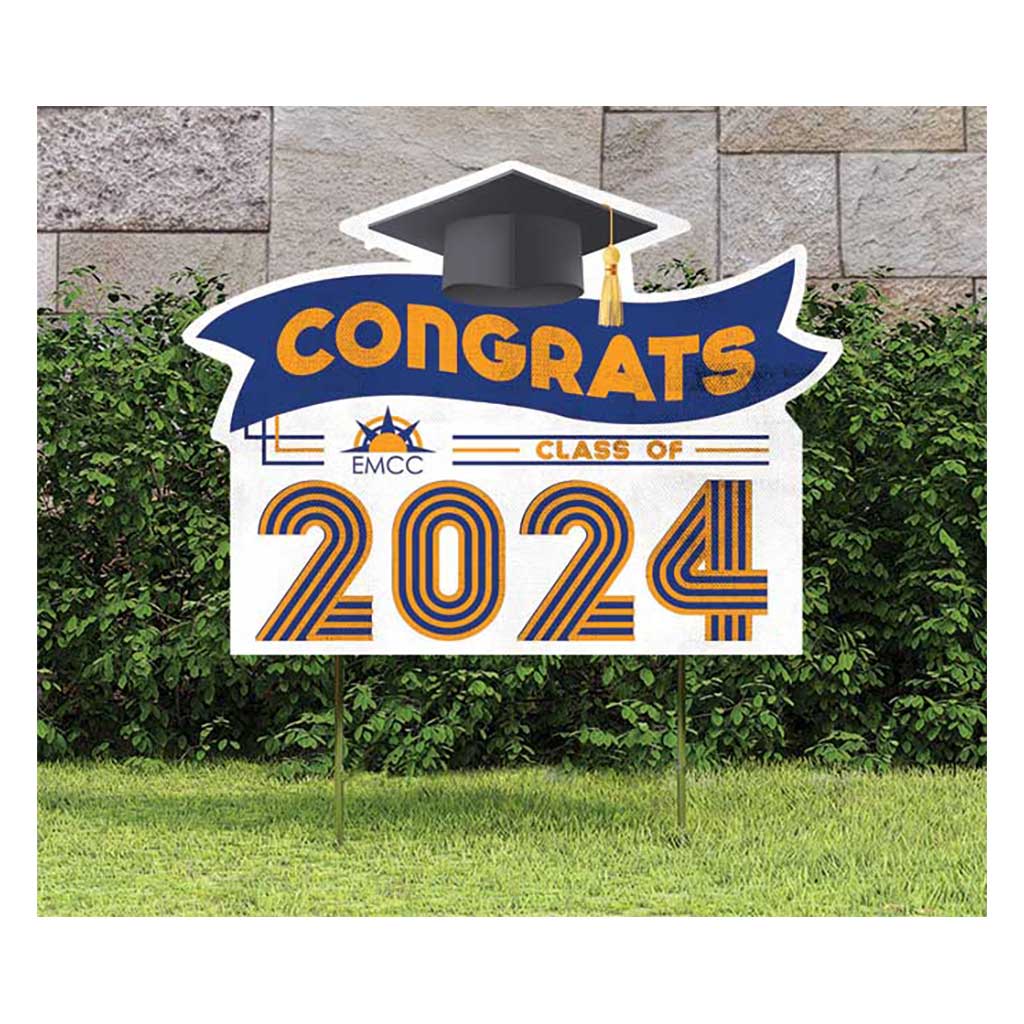 18x24 Congrats Graduation Lawn Sign Eastern Maine Community College Eagles