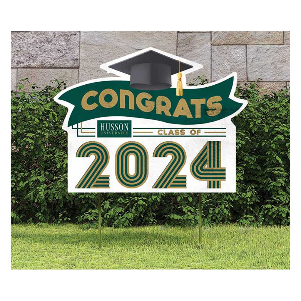 18x24 Congrats Graduation Lawn Sign Husson University Eagles