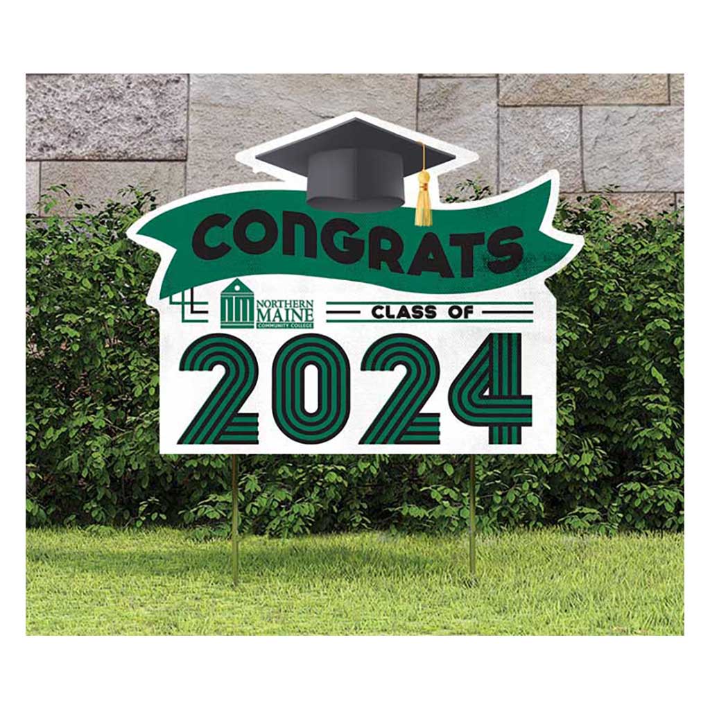 18x24 Congrats Graduation Lawn Sign Northern Maine Community College Falcons