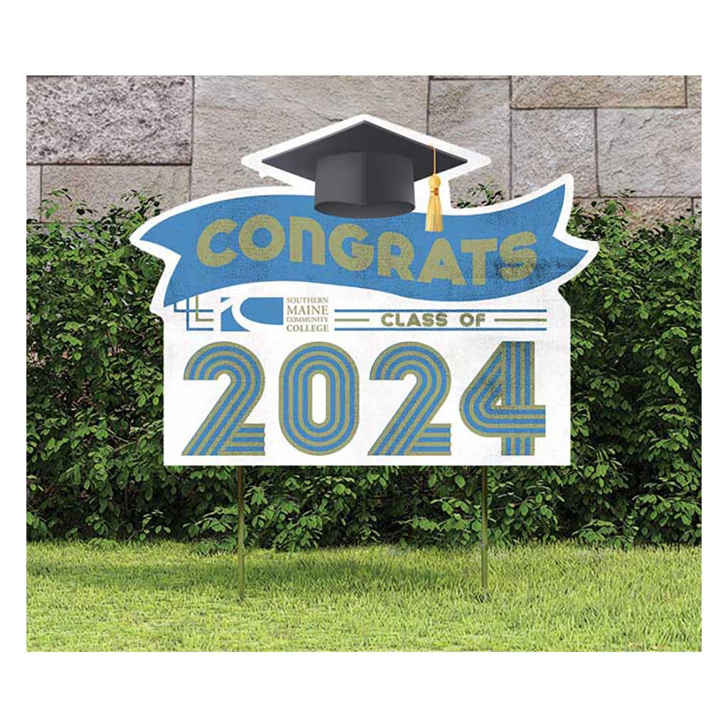 18x24 Congrats Graduation Lawn Sign Southern Maine Community College SeaWolves