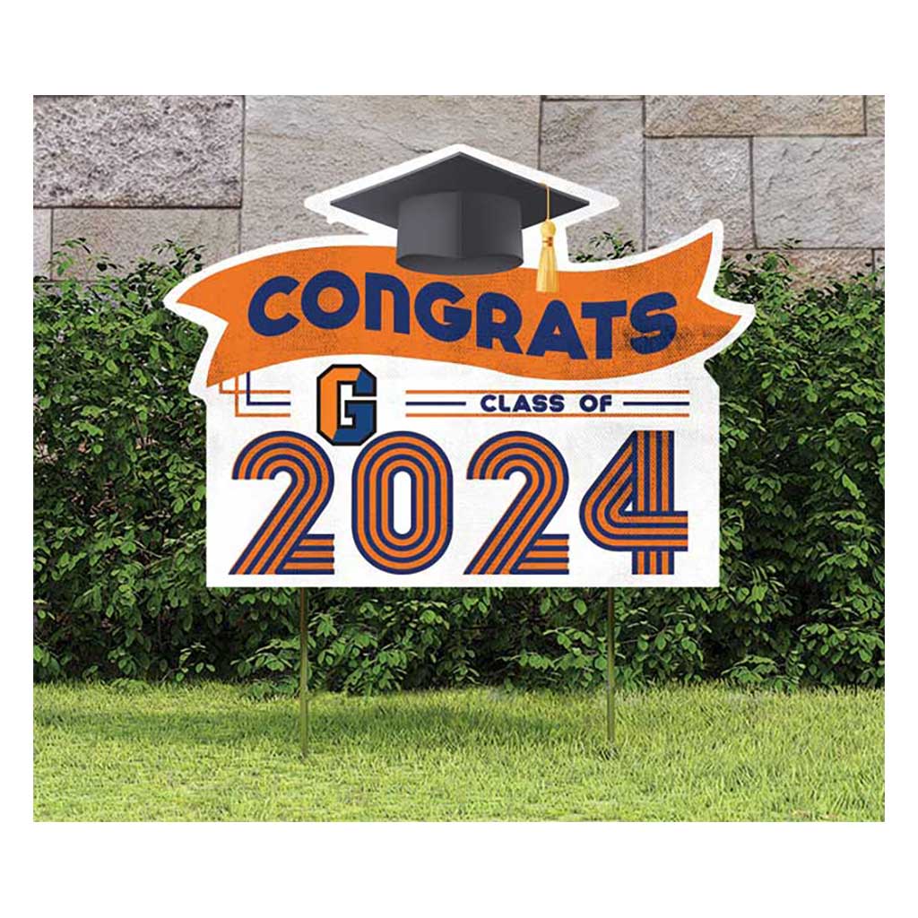 18x24 Congrats Graduation Lawn Sign Gettysburg College Bullets