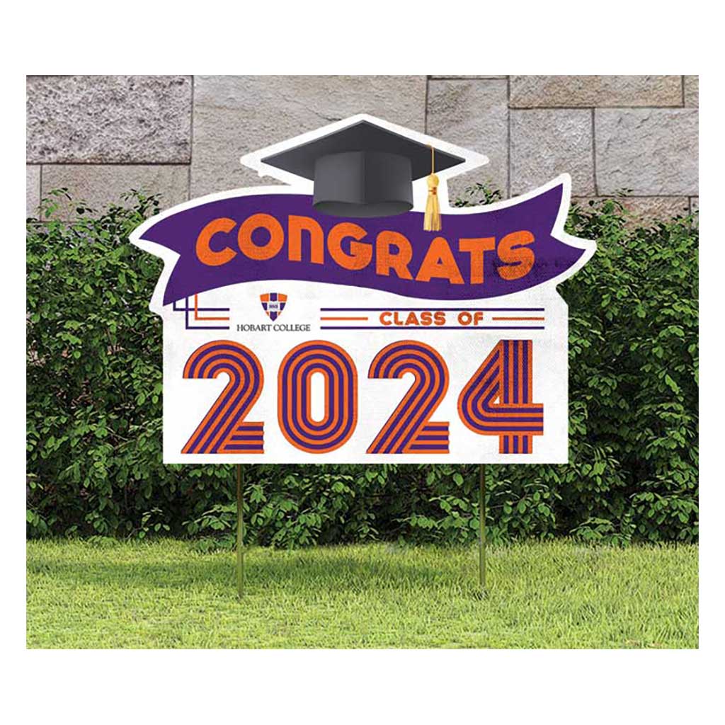 18x24 Congrats Graduation Lawn Sign Hobart College Statesmen