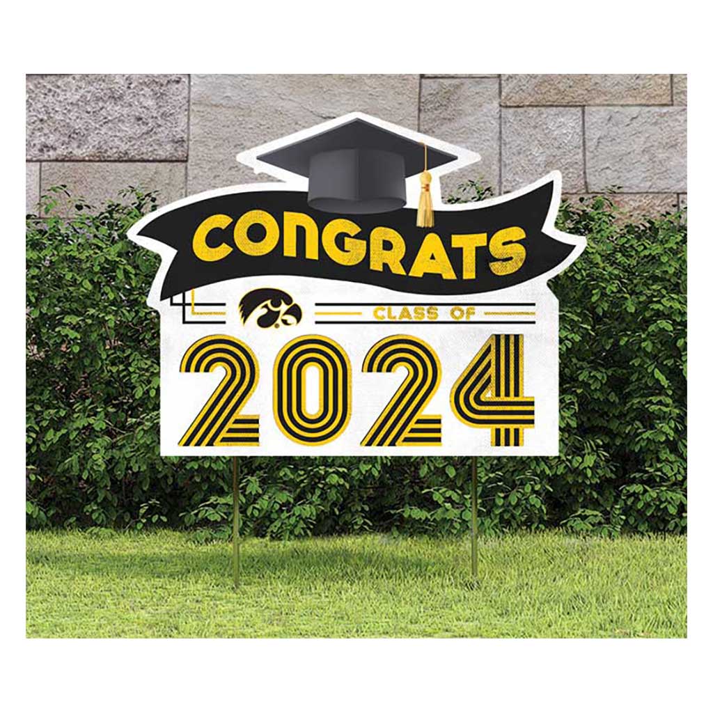 18x24 Congrats Graduation Lawn Sign Iowa Hawkeyes