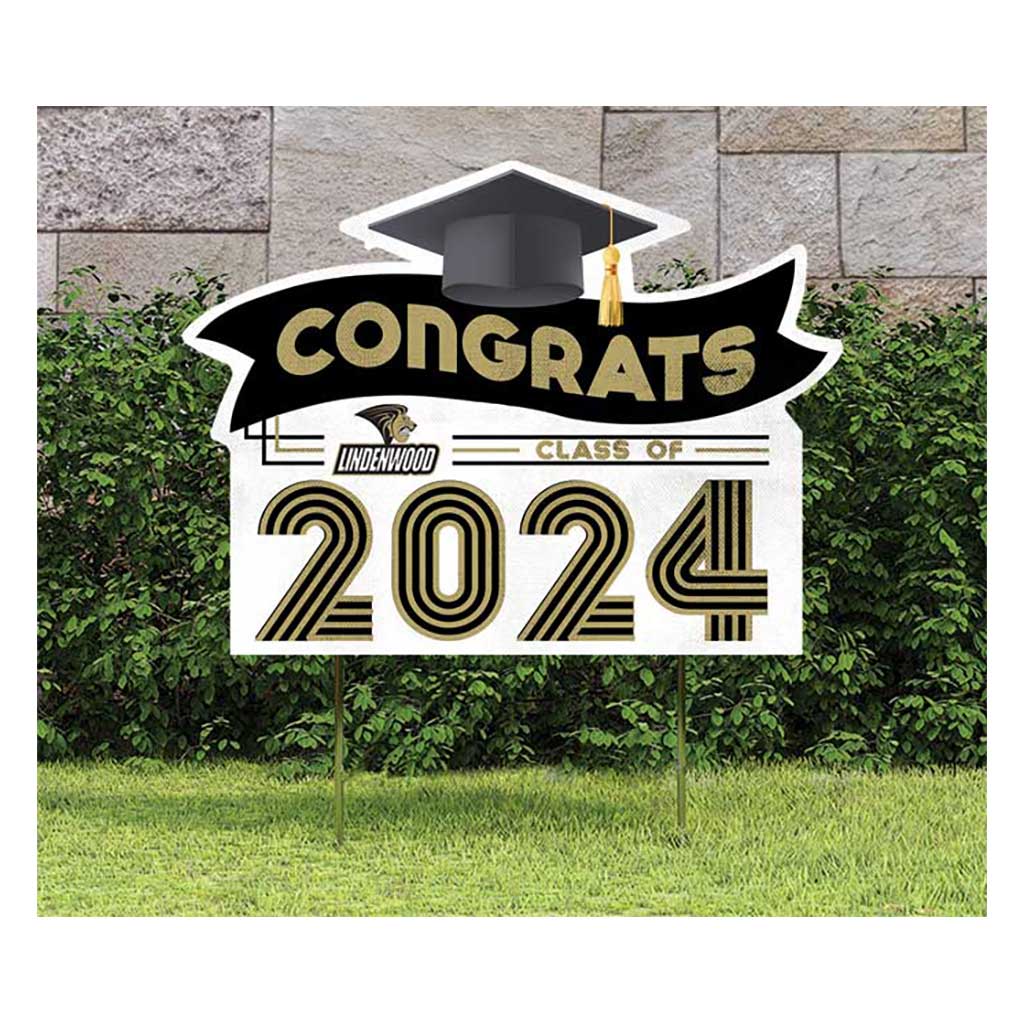 18x24 Congrats Graduation Lawn Sign Lindenwood Lions