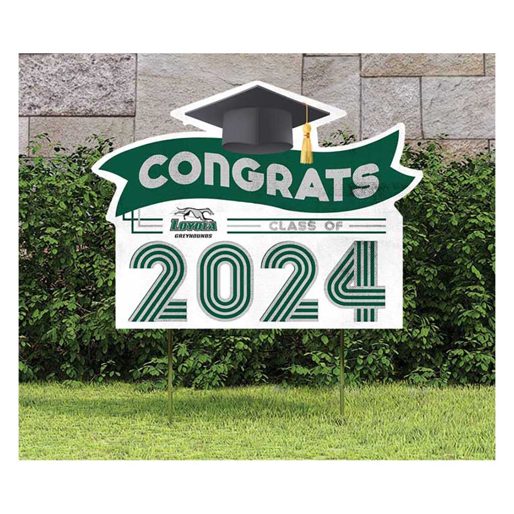 18x24 Congrats Graduation Lawn Sign Loyola University Greyhounds