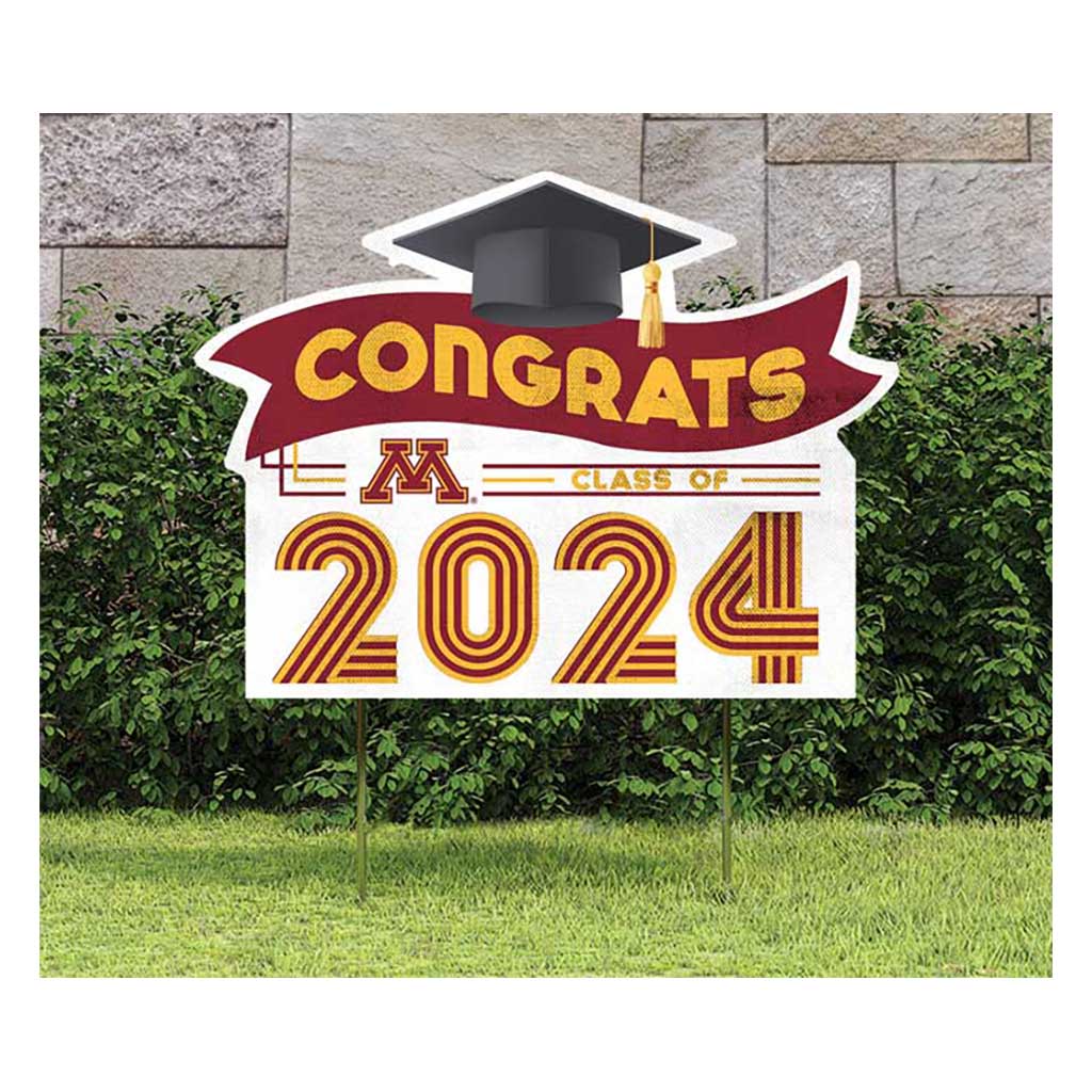 18x24 Congrats Graduation Lawn Sign Minnesota Golden Gophers