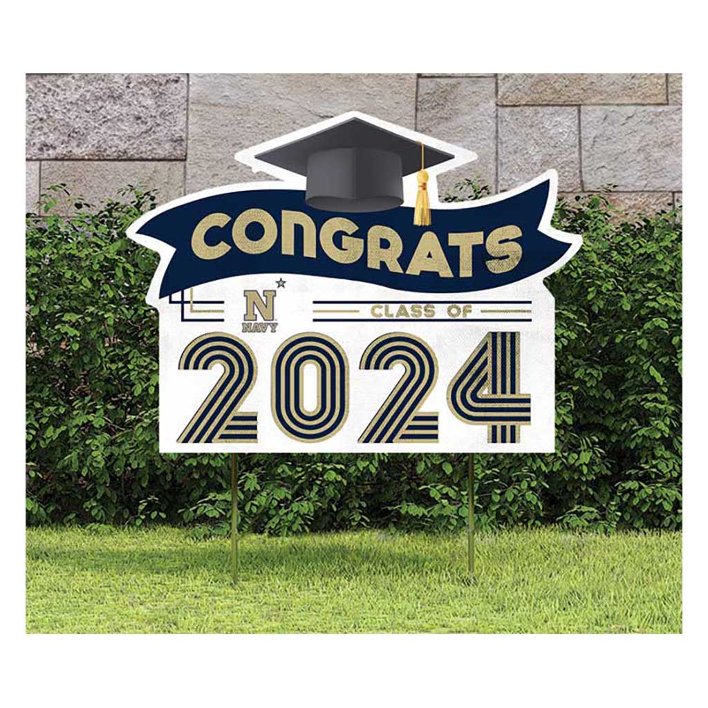 18x24 Congrats Graduation Lawn Sign Naval Academy Midshipmen