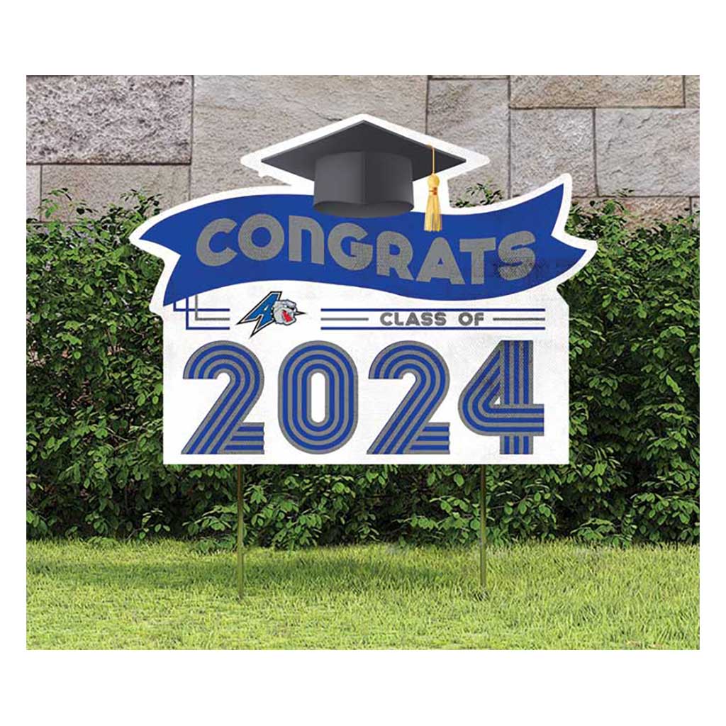 18x24 Congrats Graduation Lawn Sign North Carolina Asheville Bulldogs