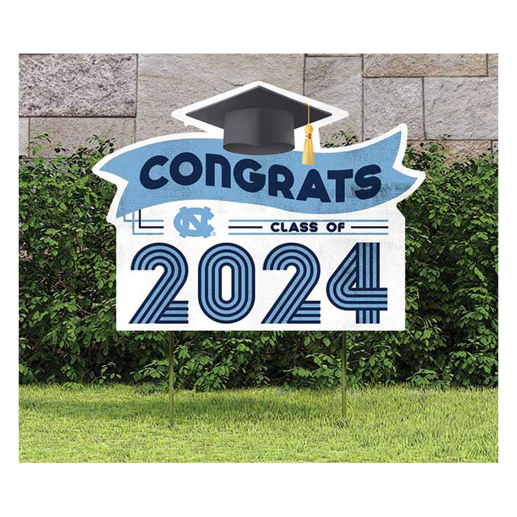 18x24 Congrats Graduation Lawn Sign North Carolina Chapel Hill Tar Heels