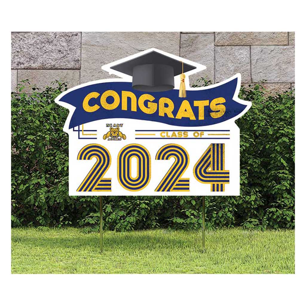 18x24 Congrats Graduation Lawn Sign North Carolina A&T Aggies