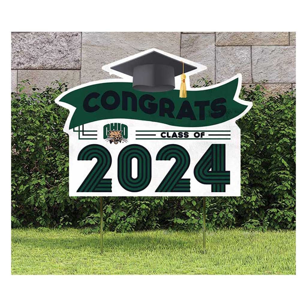 18x24 Congrats Graduation Lawn Sign Ohio Univ Bobcats