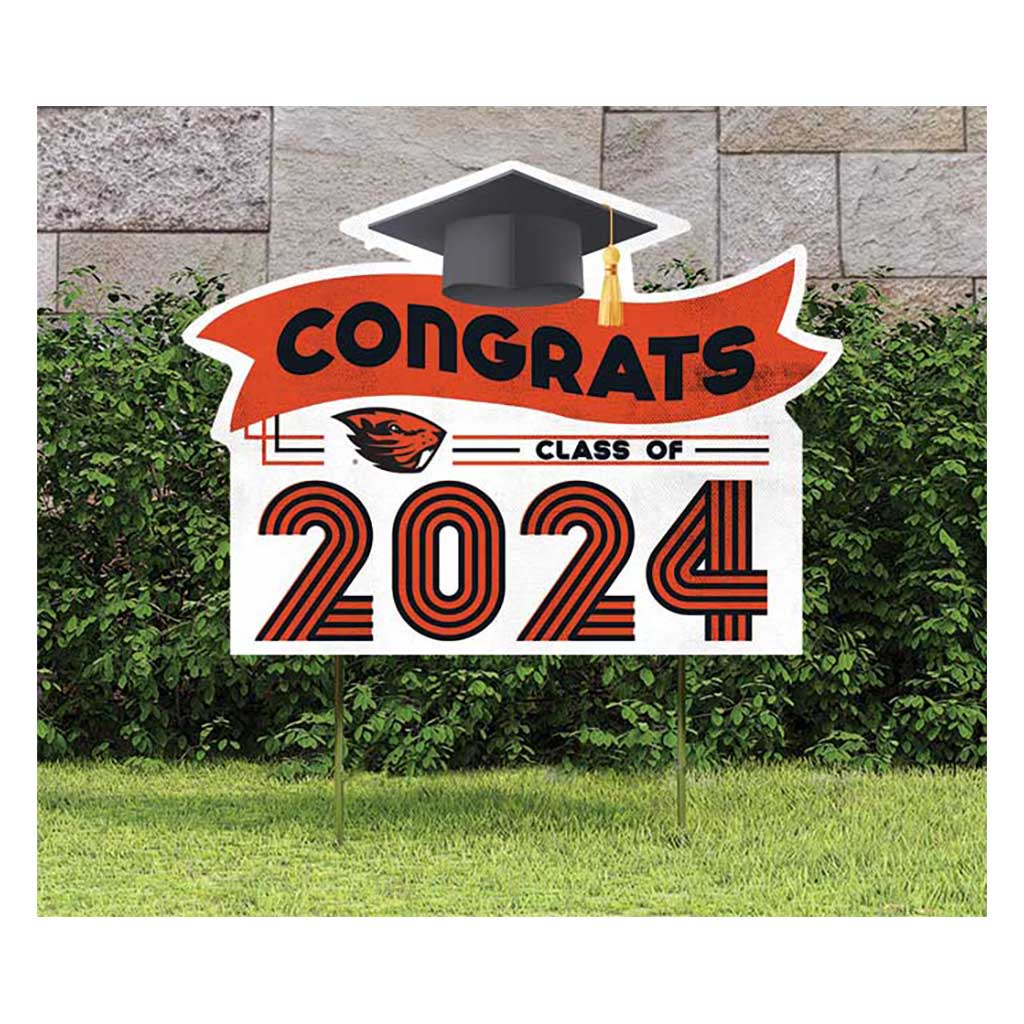 18x24 Congrats Graduation Lawn Sign Oregon State Beavers