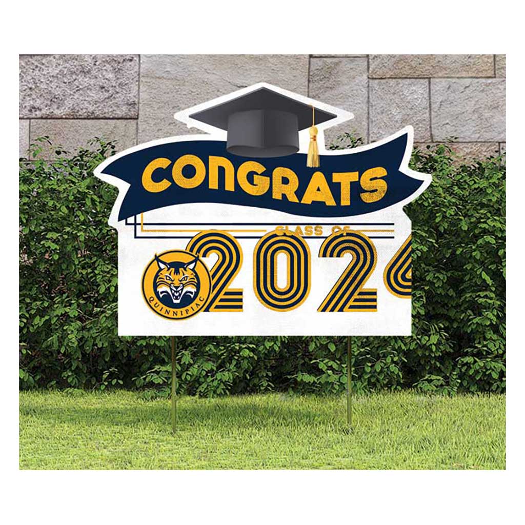 18x24 Congrats Graduation Lawn Sign Quinnipiac Bobcats