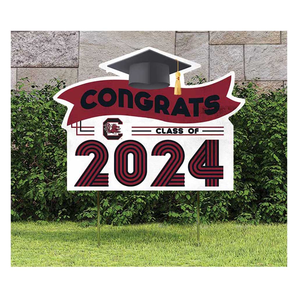 18x24 Congrats Graduation Lawn Sign South Carolina Gamecocks