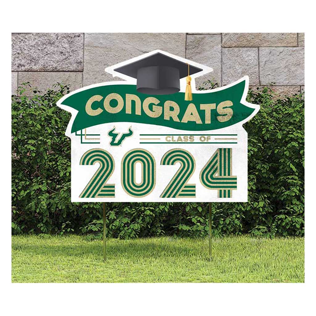 18x24 Congrats Graduation Lawn Sign South Florida Bulls