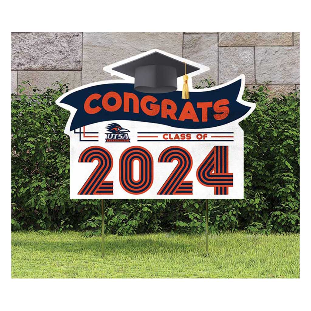 18x24 Congrats Graduation Lawn Sign Texas at San Antonio Roadrunners