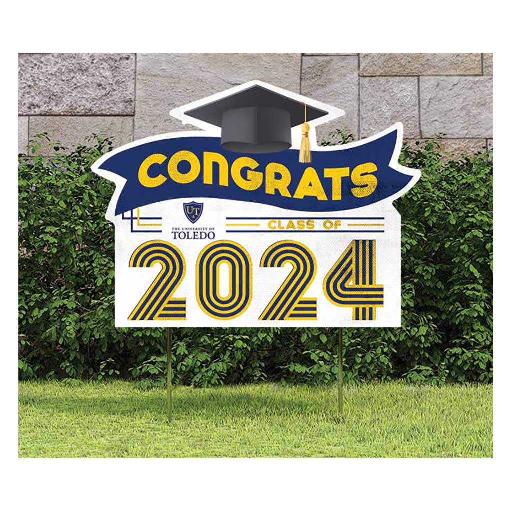 18x24 Congrats Graduation Lawn Sign Toledo Rockets