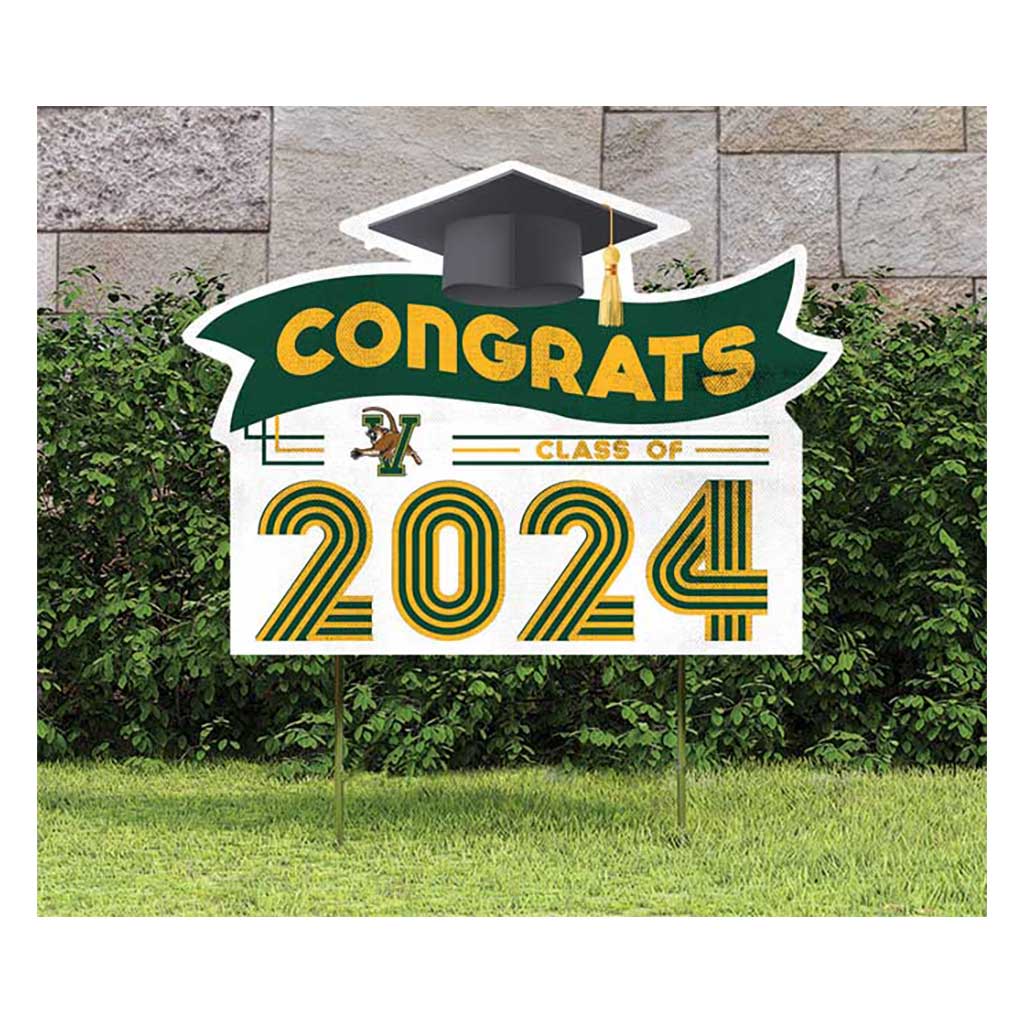 18x24 Congrats Graduation Lawn Sign Vermont Catamounts