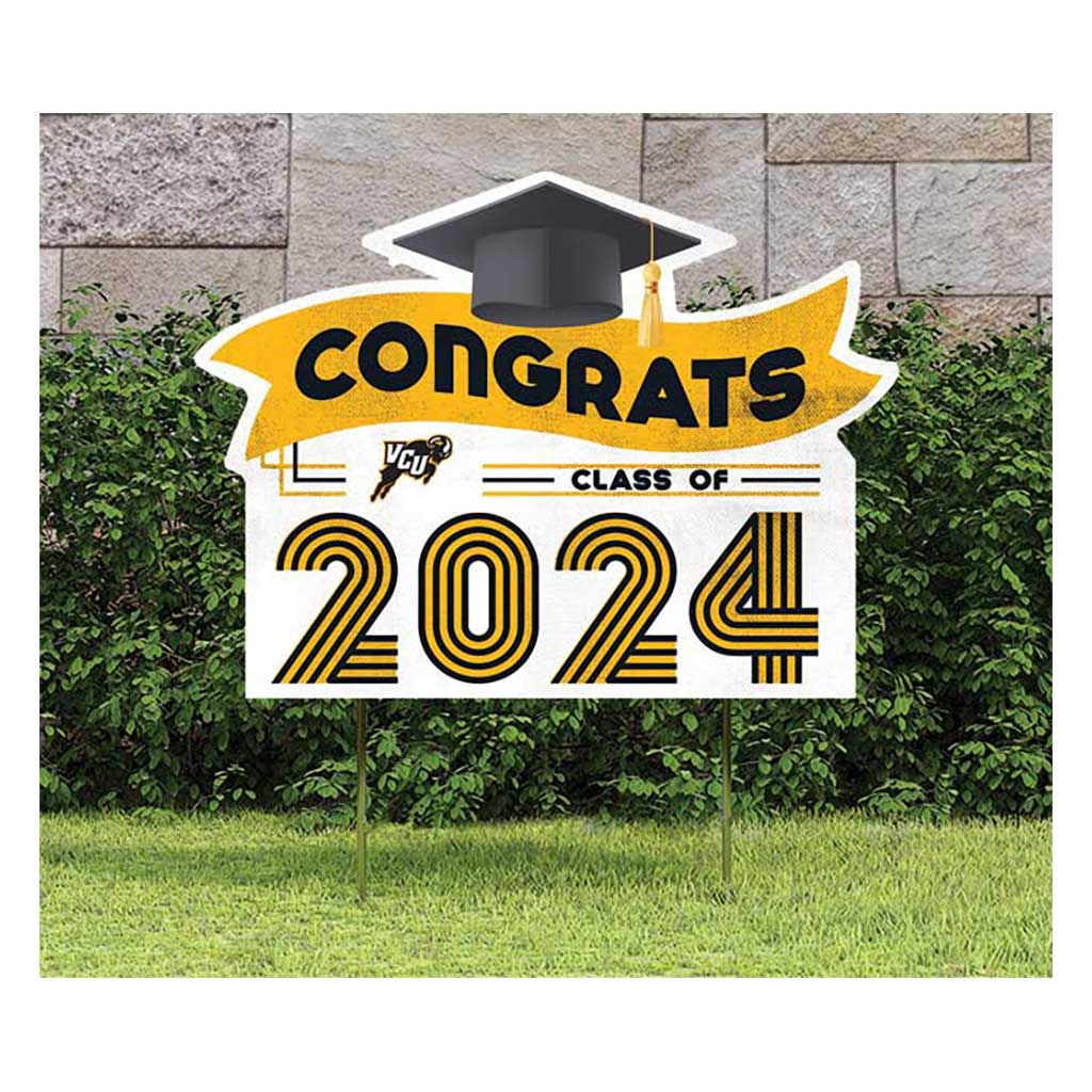 18x24 Congrats Graduation Lawn Sign Virginia Commonwealth Rams