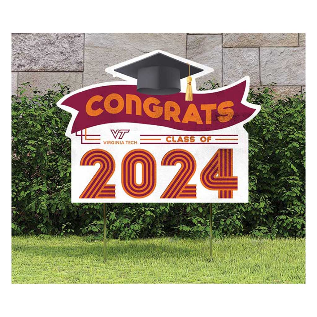18x24 Congrats Graduation Lawn Sign Virginia Tech Hokies