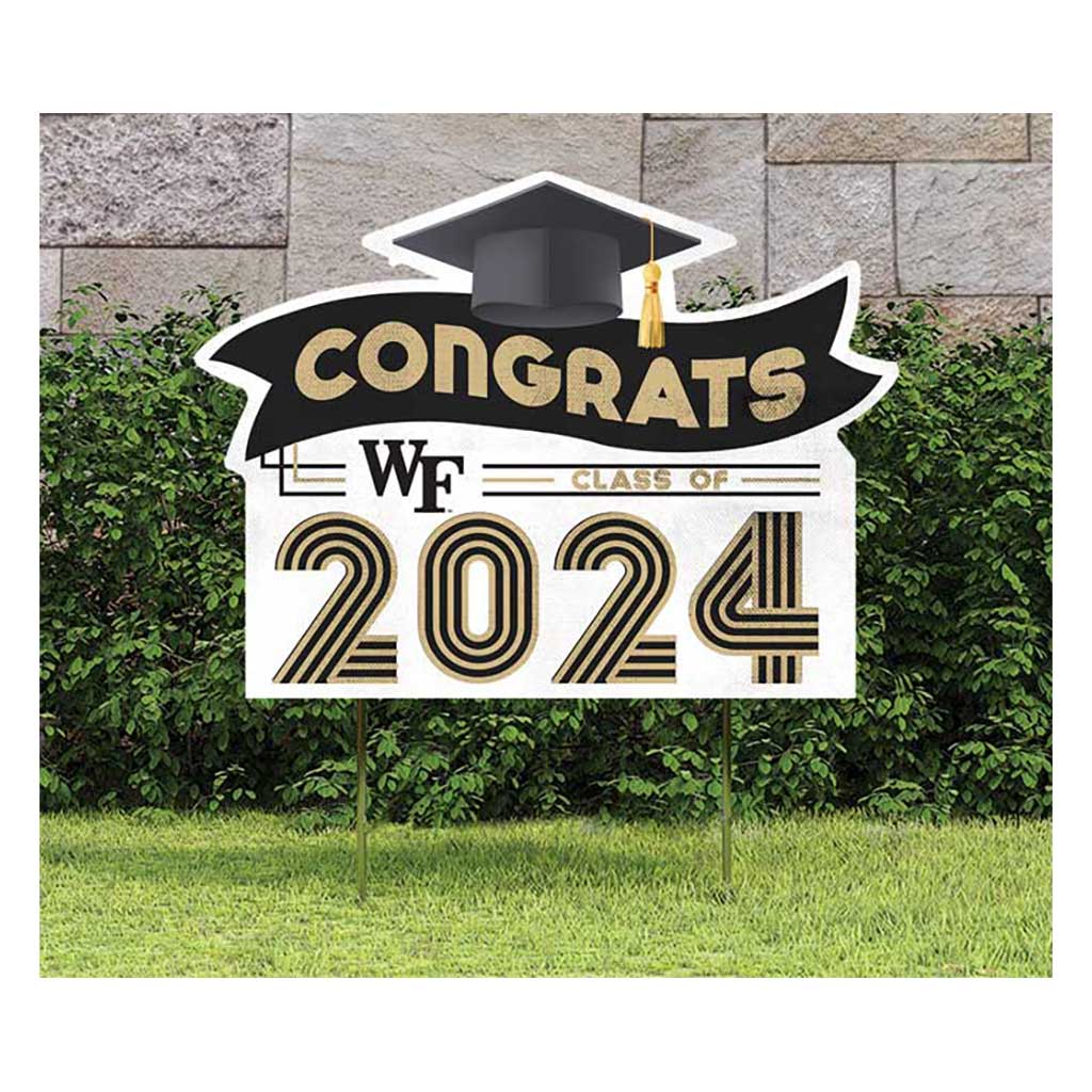 18x24 Congrats Graduation Lawn Sign Wake Forest Demon Deacons