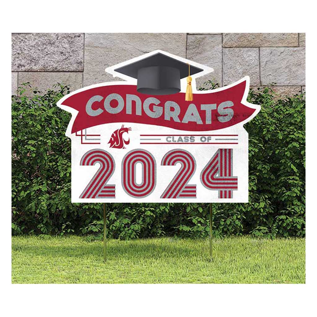 18x24 Congrats Graduation Lawn Sign Washington State Cougars