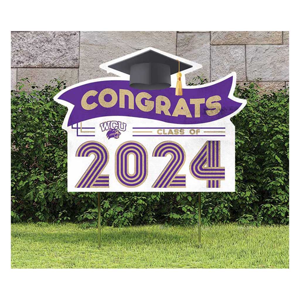 18x24 Congrats Graduation Lawn Sign Western Carolina Catamounts