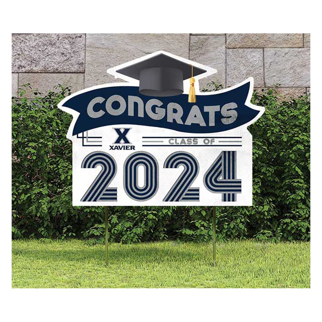 18x24 Congrats Graduation Lawn Sign Xavier Ohio Musketeers