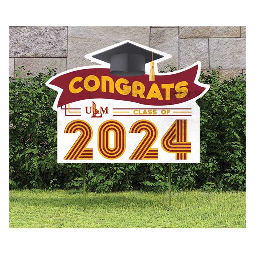18x24 Congrats Graduation Lawn Sign The University of Louisiana at Monroe Warhawks