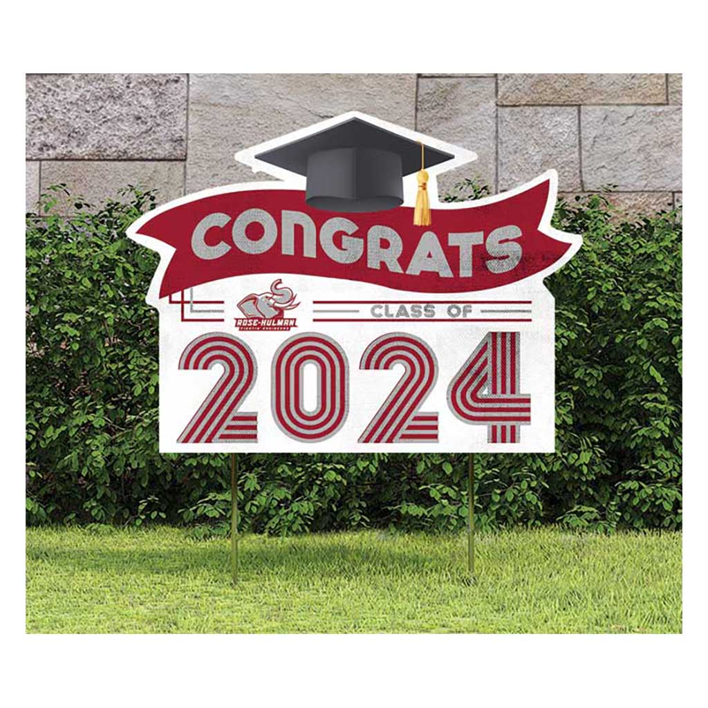 18x24 Congrats Graduation Lawn Sign Rose-Hulman Fightin' Engineers