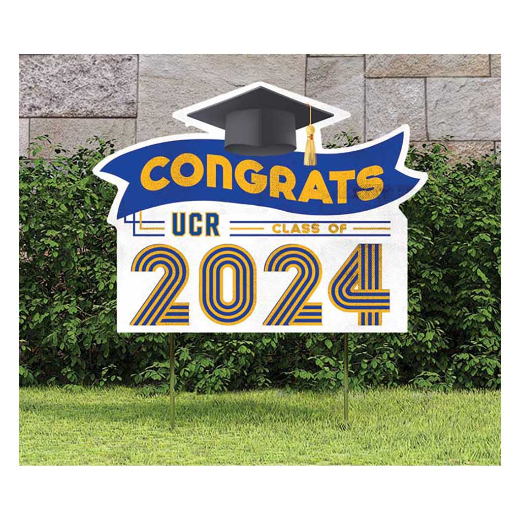 18x24 Congrats Graduation Lawn Sign University of California Riverside Highlanders