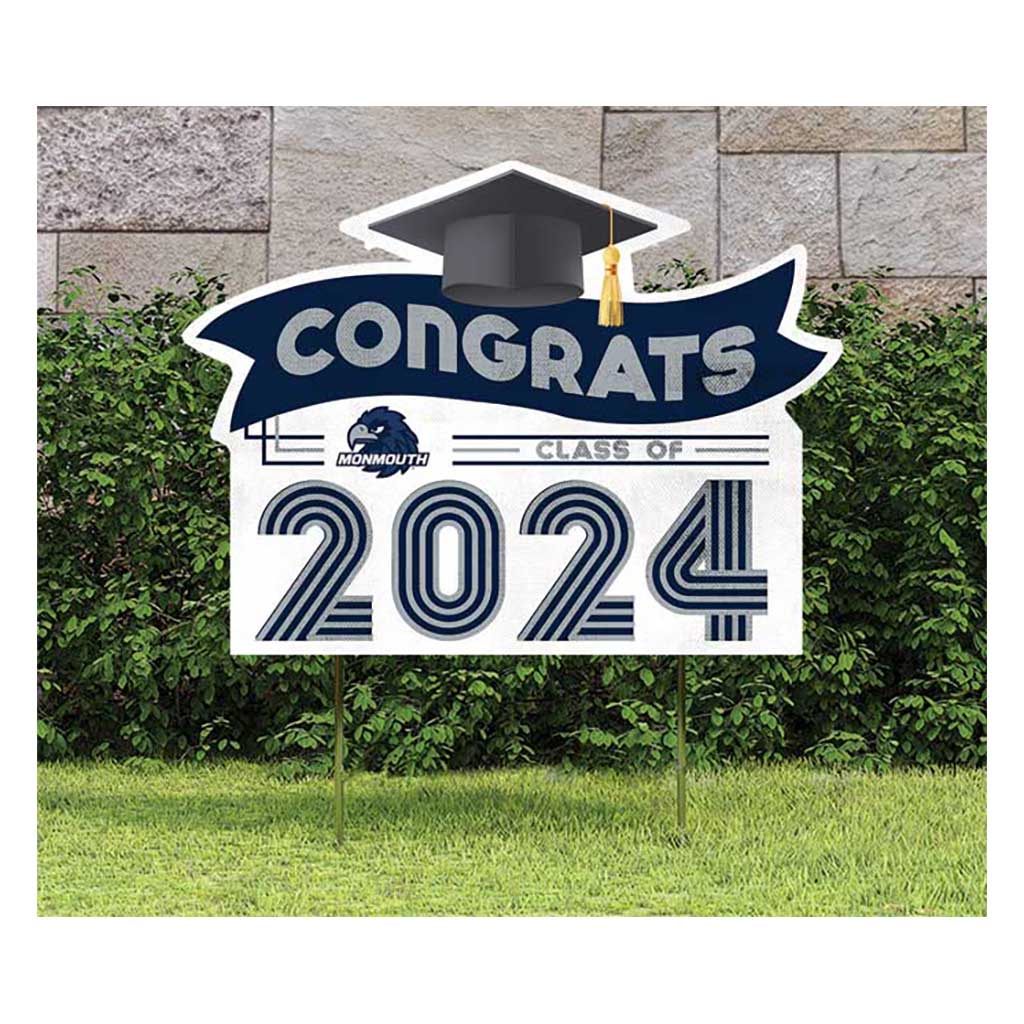 18x24 Congrats Graduation Lawn Sign Monmouth Hawks