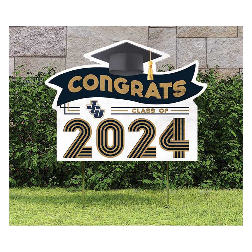 18x24 Congrats Graduation Lawn Sign John Carroll University Blue Streaks