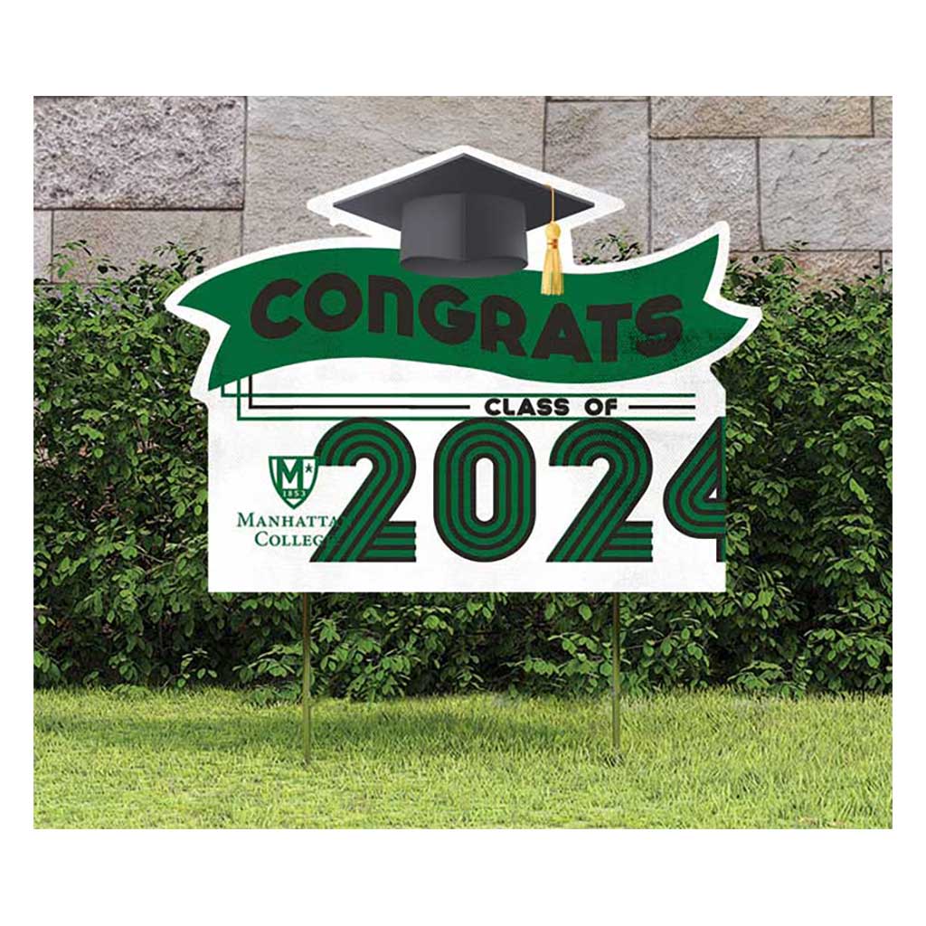 18x24 Congrats Graduation Lawn Sign Manhattan Jaspers