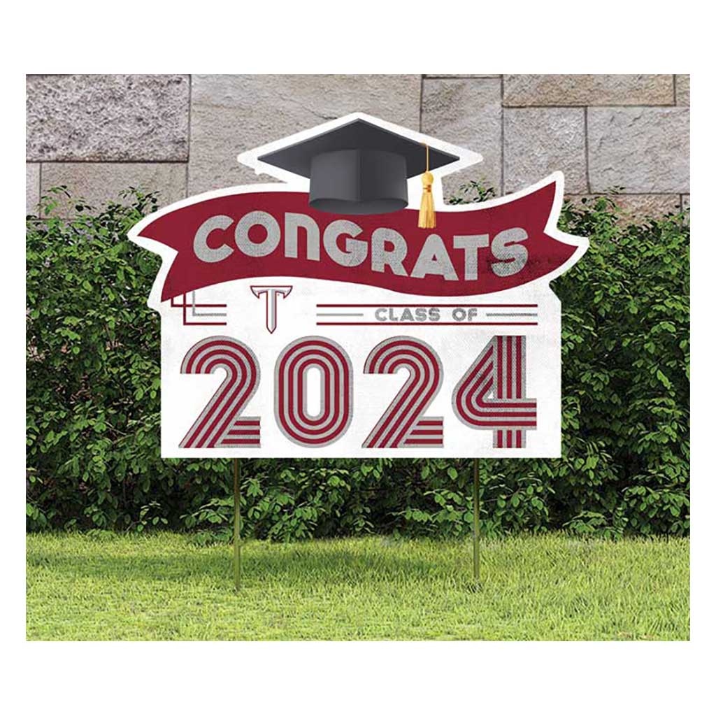 18x24 Congrats Graduation Lawn Sign Troy Trojans