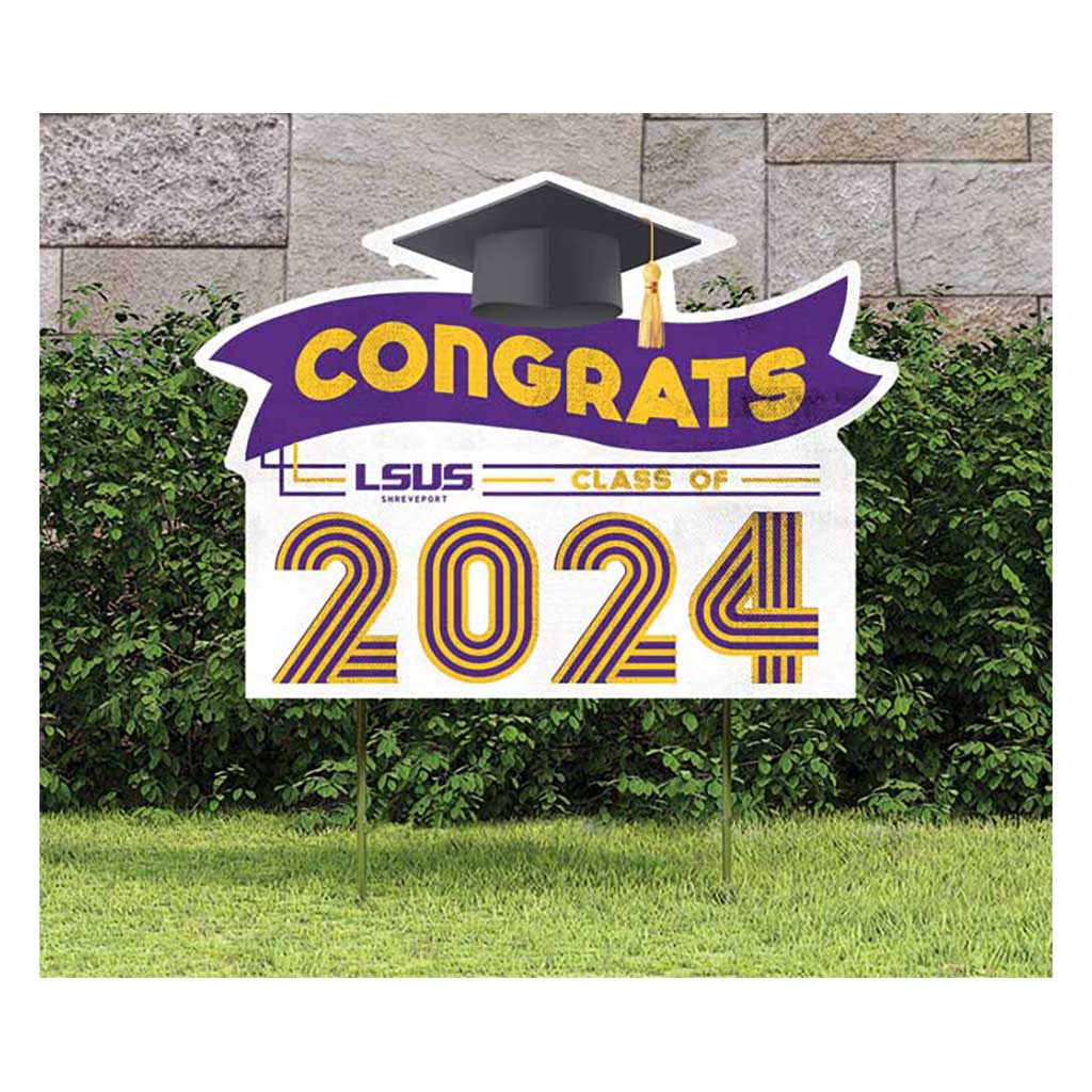 18x24 Congrats Graduation Lawn Sign Louisiana State University at Shreveport Pilots