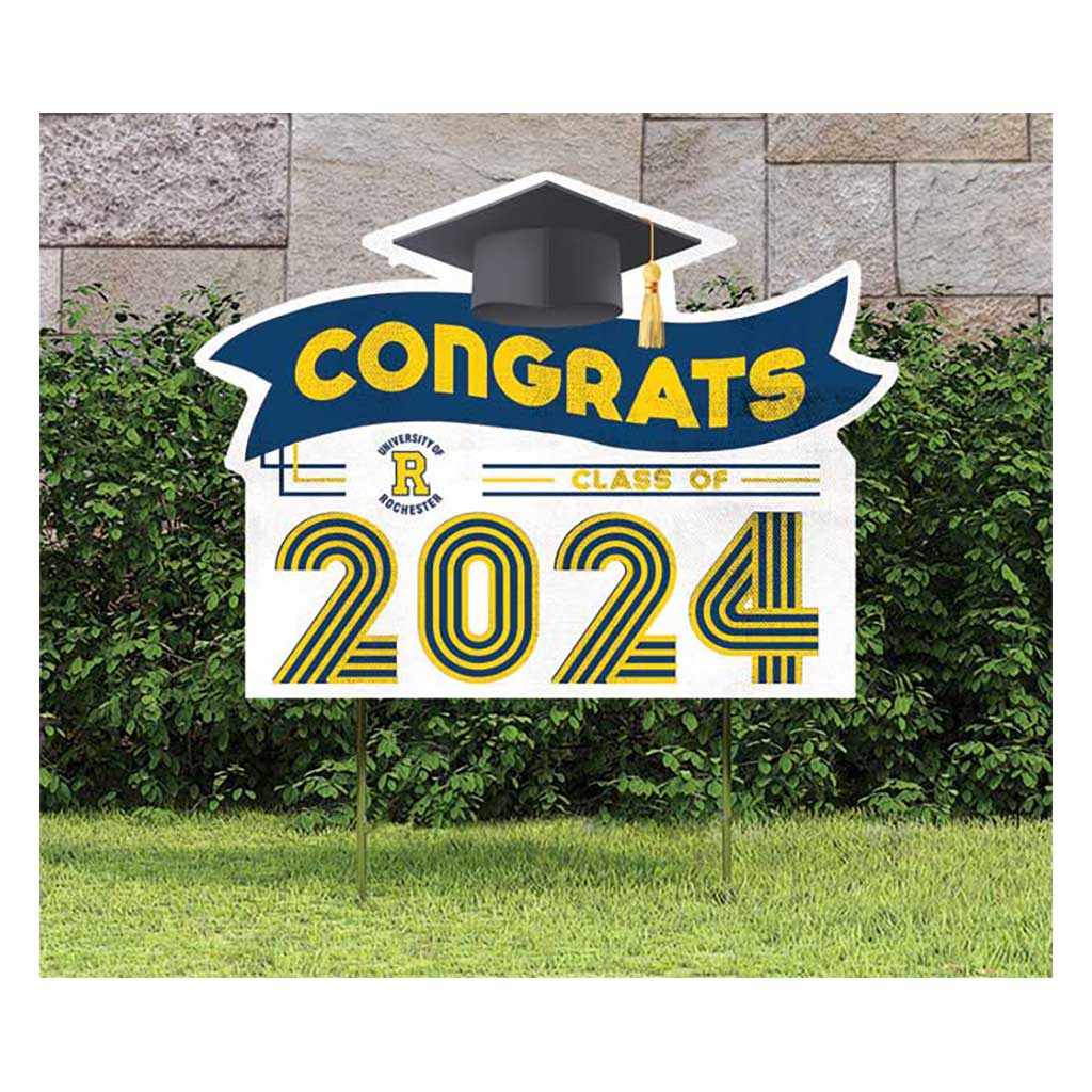 18x24 Congrats Graduation Lawn Sign University of Rochester Yellowjackets