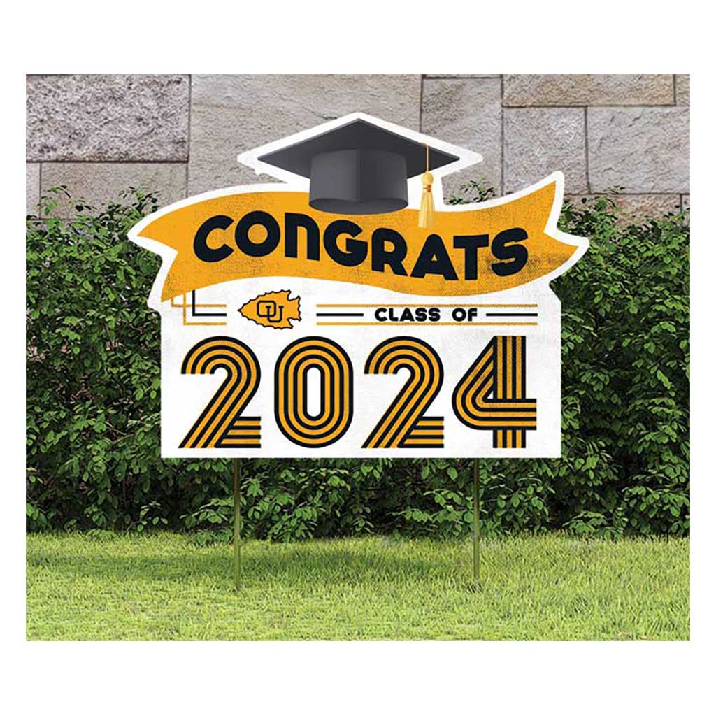 18x24 Congrats Graduation Lawn Sign Ottawa University Braves