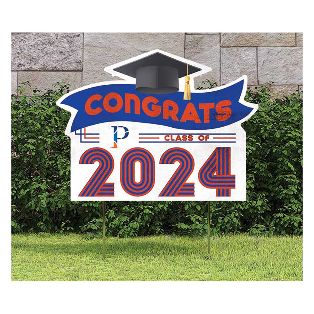 18x24 Congrats Graduation Lawn Sign Wisconsin - Platteville Pioneers