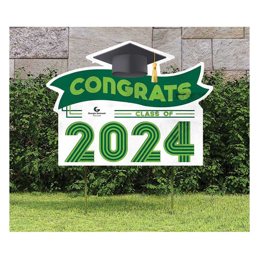 18x24 Congrats Graduation Lawn Sign Georgia Gwinnett College Grizzlies