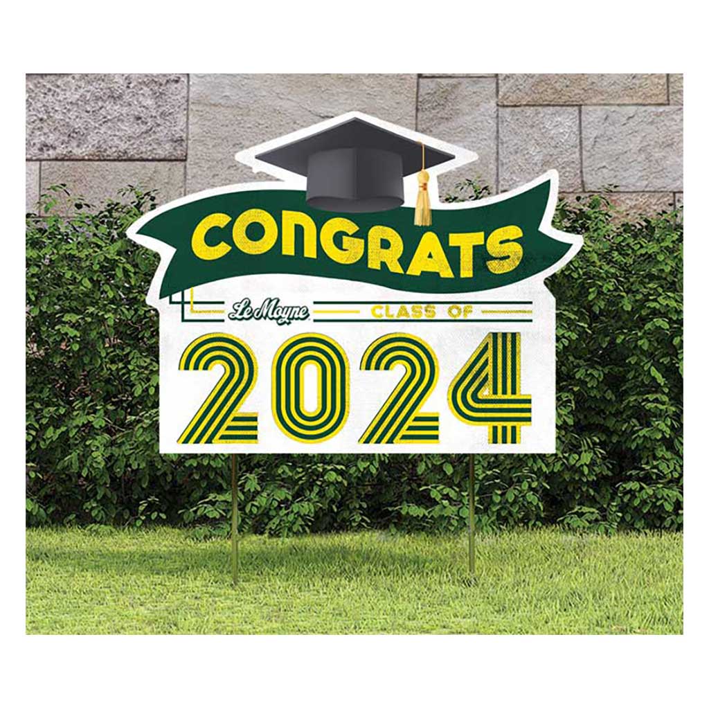 18x24 Congrats Graduation Lawn Sign Le Moyne College Dolphins